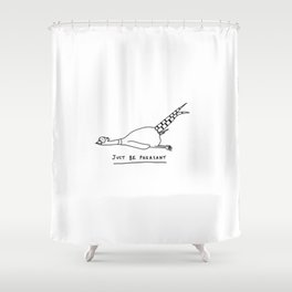 Pheasant funny design with pun Shower Curtain