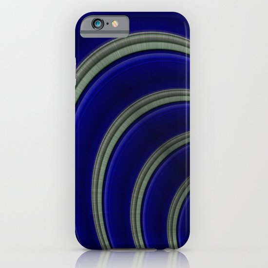 Blue And Silver Curves iPhone & iPod Case