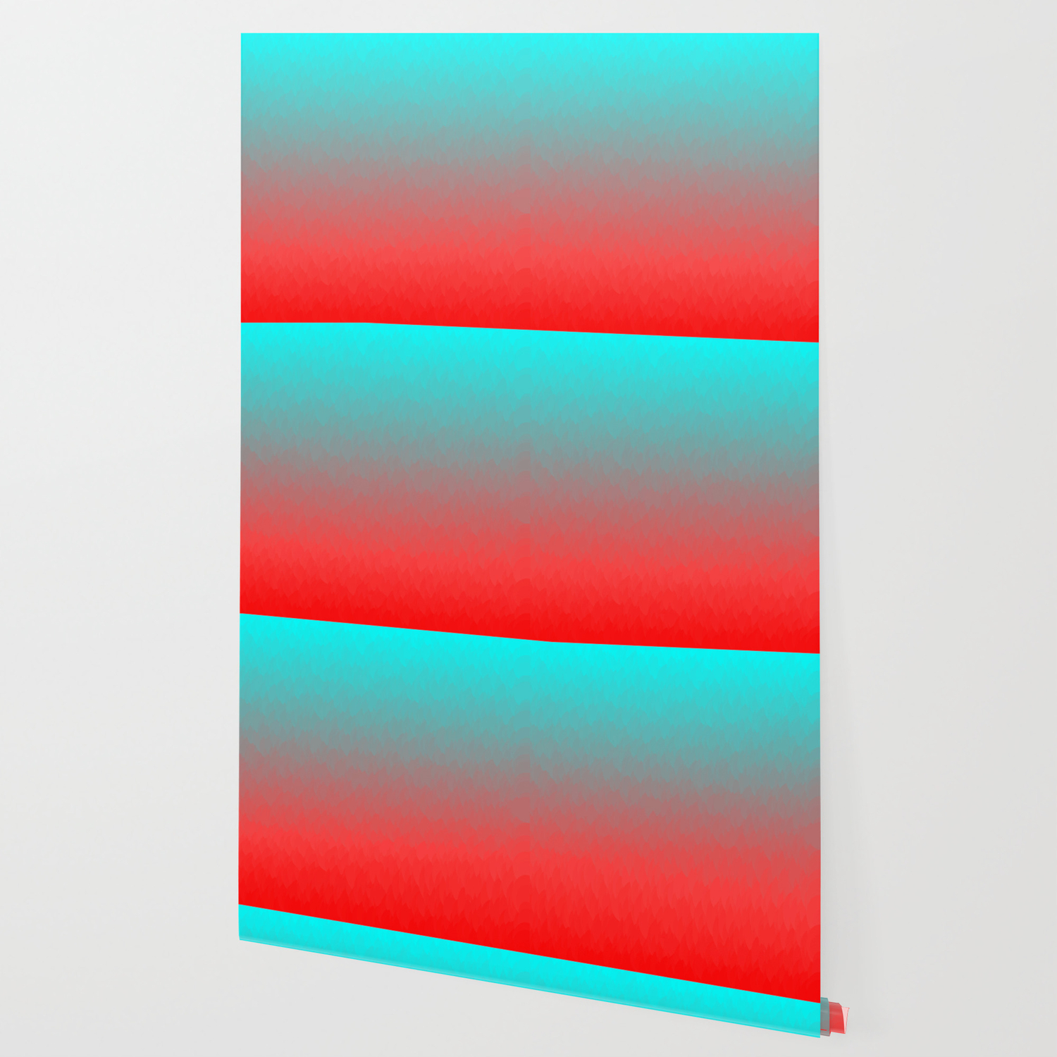 Cyan To Red Ombre Flames Miami Sunset Wallpaper By Anjchang Society6