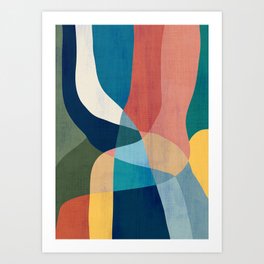 Waterfall and forest Art Print