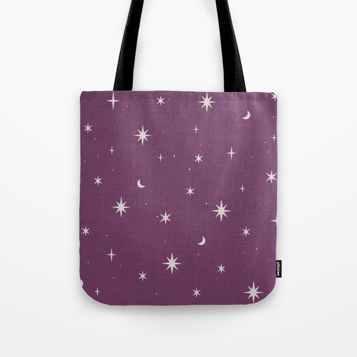 Starry night pattern violet daffodil Tote Bag