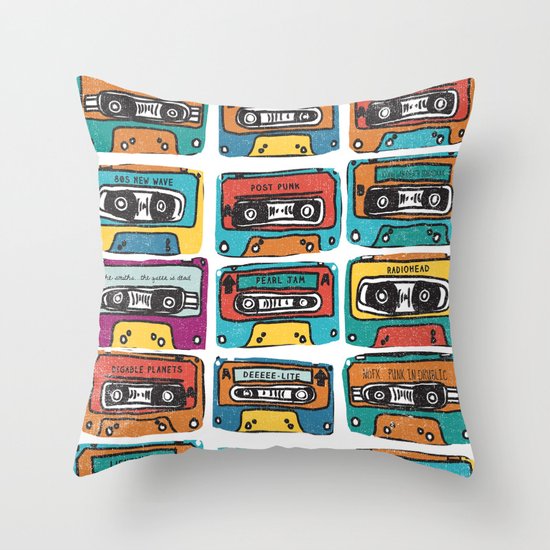 MIXTAPE - ANALOG zine Throw Pillow