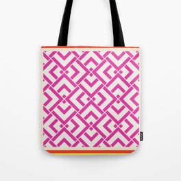 Hot pink summer geometric pattern pillow Tote Bag
