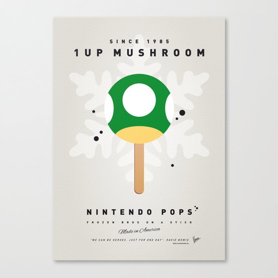 My NINTENDO ICE POP - 1 up Mushroom Canvas Print
