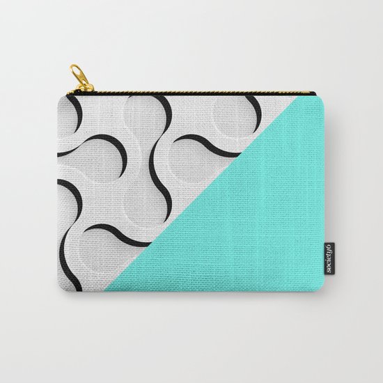 geometric in blue Carry-All Pouch