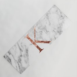 Monogram rose gold marble K Yoga Mat