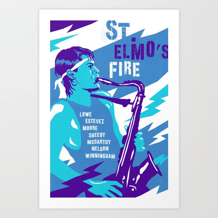 80s TEEN MOVIES :: ST. ELMO'S FIRE Art Print