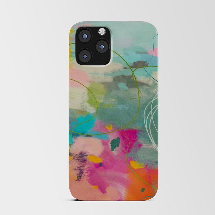 mixed abstract brush color study art 1 iPhone Card Case