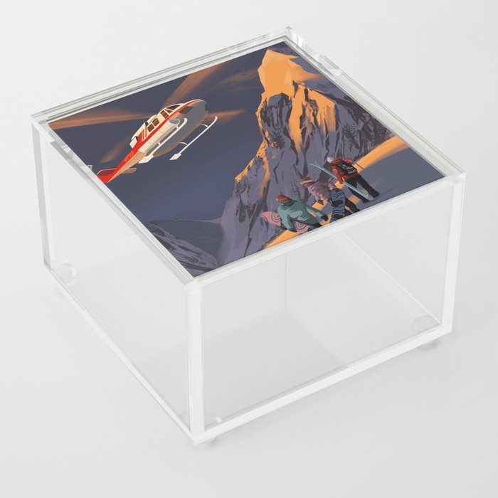 Sunrise Heli Ski Acrylic Box