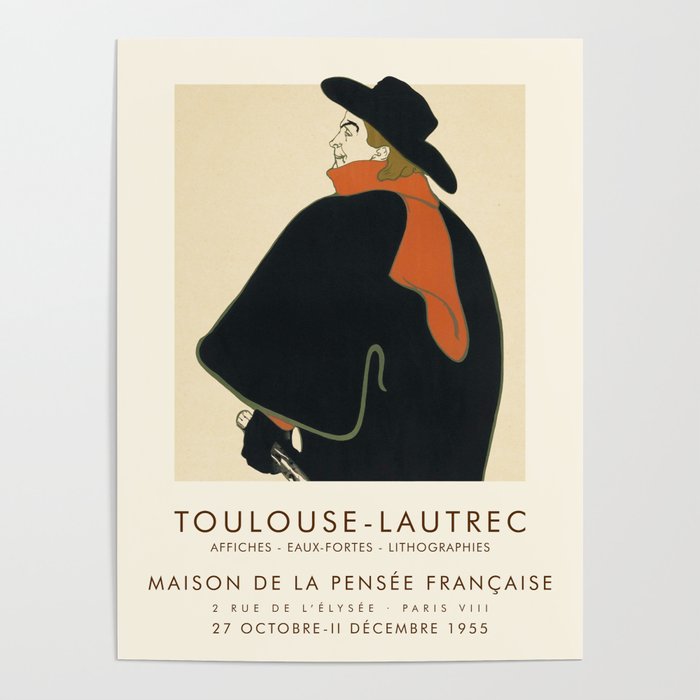 Henri Toulouse-Lautrec Art Exhibition Poster