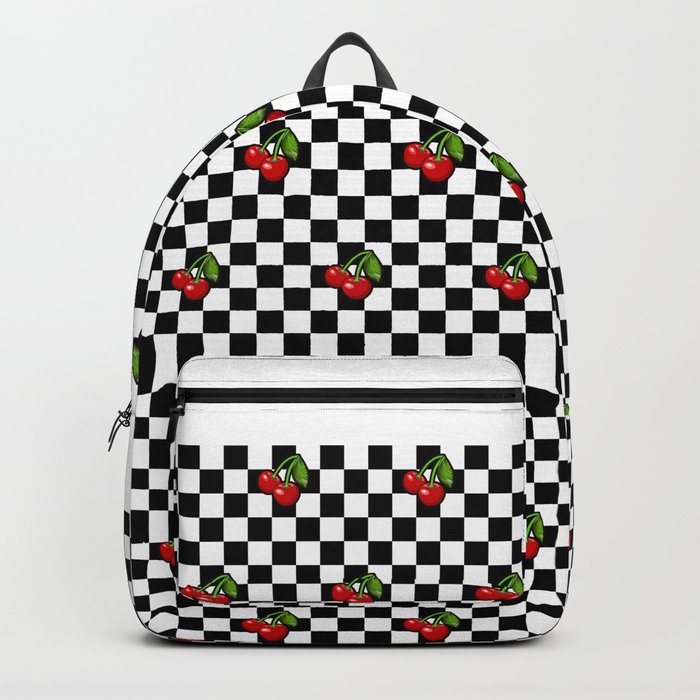 Checkered Cherries Backpack
