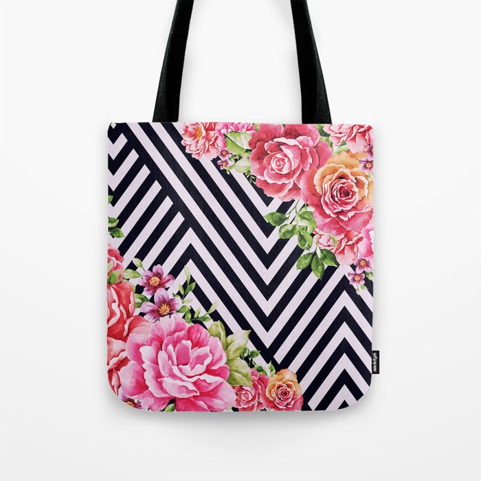 beautiful flowers geometric Tote Bag