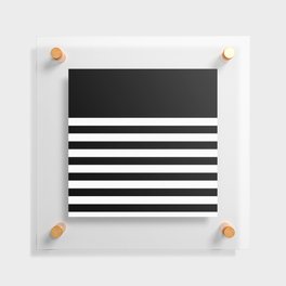 Elegant Black & White Stripes Floating Acrylic Print
