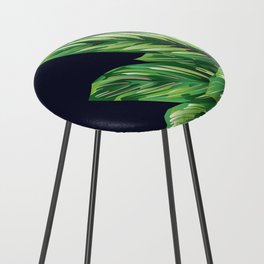 Calathea Ornata Leaves Counter Stool