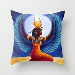 Isis Egyptian Goddess Throw Pillow