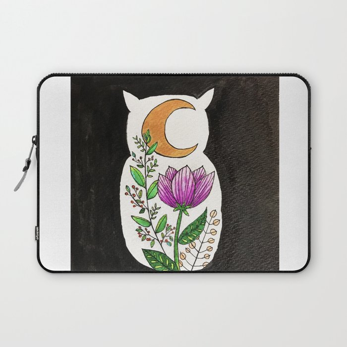 Moonflower Owl Laptop Sleeve