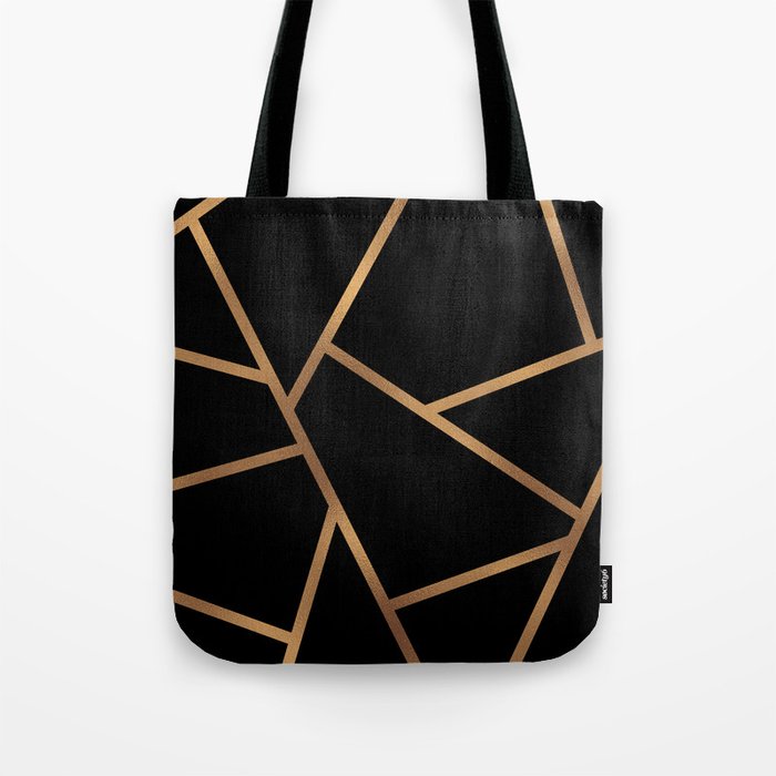 Styli Geometric Pattern Tote Bag with Button Closure