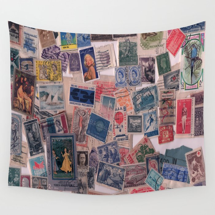 20th Century through stamps Wall Tapestry