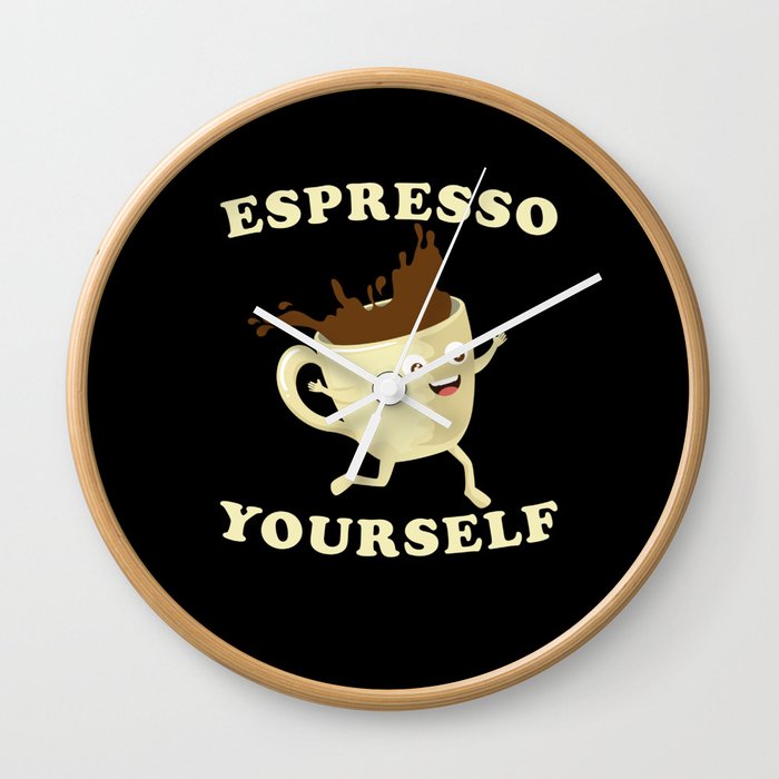 Espresso Yourself kawaii Espresso Wall Clock