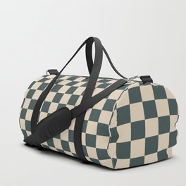 Checkerboard Pattern Inspired By Night Watch PPG1145-7 & Alpaca Wool Cream PPG14-19 Duffle Bag