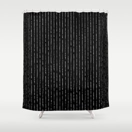 Lines II (Black) Shower Curtain