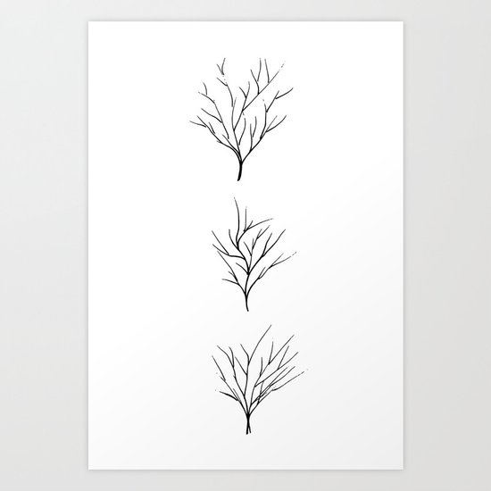 tree doodle II Art Print