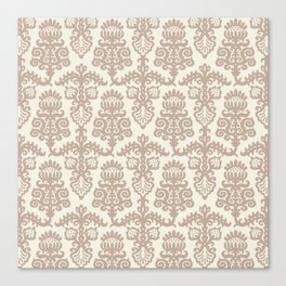 Strawberry Chandelier Pattern 551 Beige and Tan Canvas Print