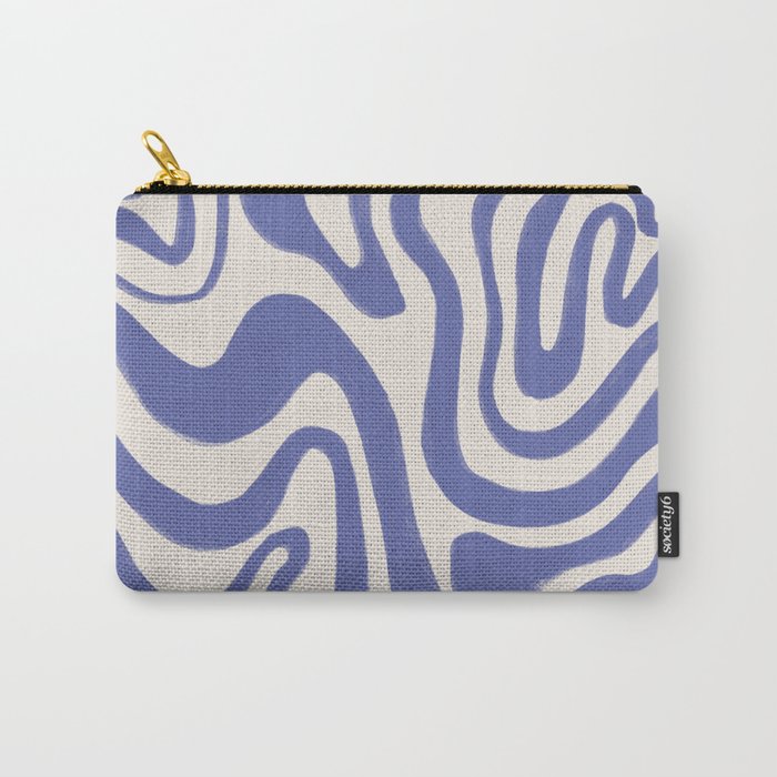 Very Peri Purple Swirl on Creamy White Carry-All Pouch