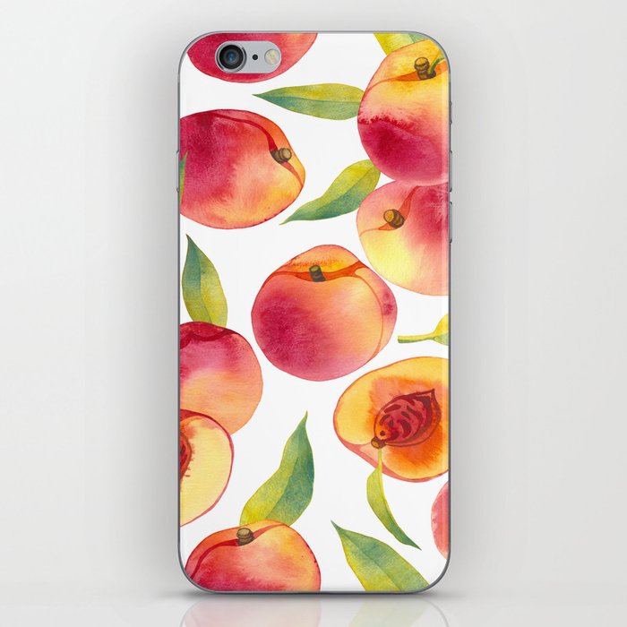 peache fruit pattern iPhone Skin