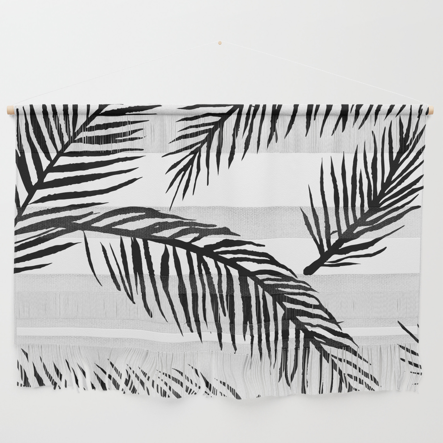 Black White Palm Leaves Wall Hanging By Amandarachlee Society6