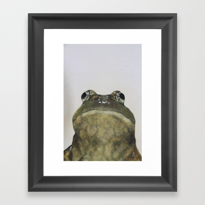 Hey, Frog Framed Art Print