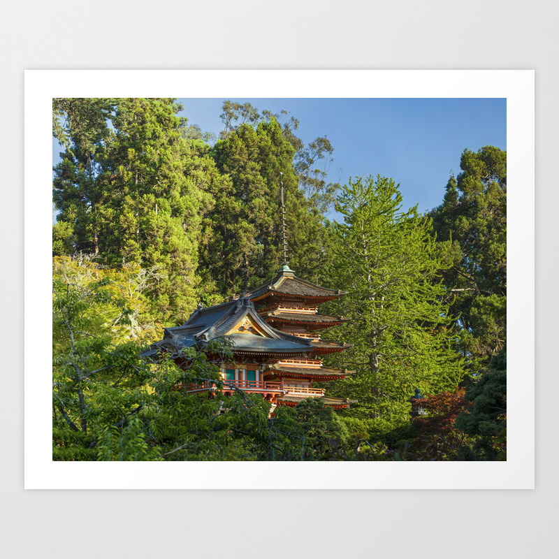 Pagodas Tō In Japanese Tea Garden Golden Gate Park San