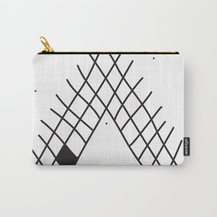 campfire under stars, linear geometric. Carry-All Pouch