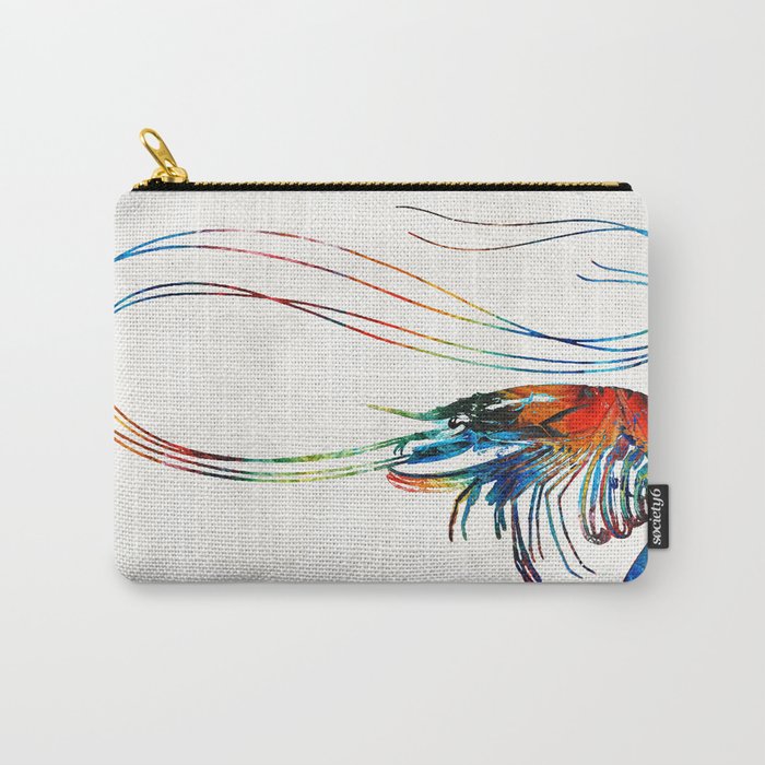 Colorful Shrimp Art by Sharon Cummings Carry-All Pouch