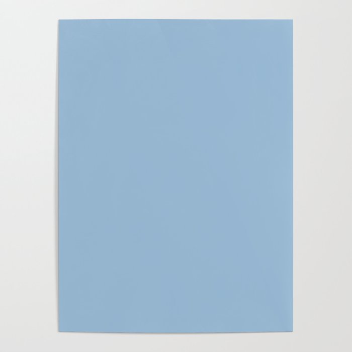 Clear Sky bright light pastel blue solid color modern abstract pattern  Poster