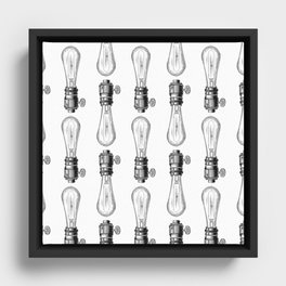 Beatiful Light Bulb Design Framed Canvas
