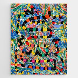 Abstract Tribal Graffiti Snake by Emmanuel Signorino Jigsaw Puzzle