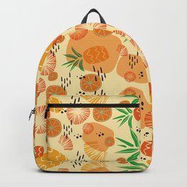 Juicy Summer fruits pattern background Backpack