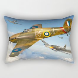 Hawker Hurricane RAF Defense Rectangular Pillow