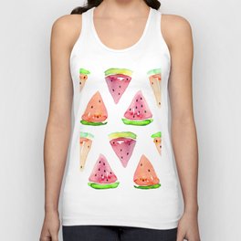 beautiful pattern of colorful watermelons Unisex Tank Top