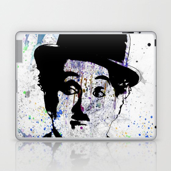 Charlie Chaplin-Watercolor Laptop & iPad Skin
