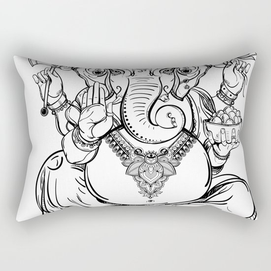 Lord Ganesha Rectangular Pillow