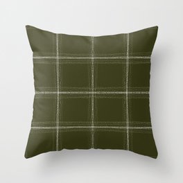 Windowpane in Evergreen - Large Throw Pillow