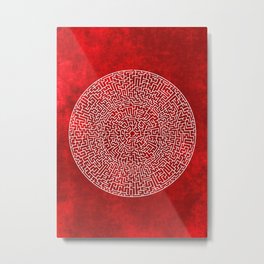 THE RED LABYRINTH Metal Print | Abstract, Game, Illustration, Graphic Design 