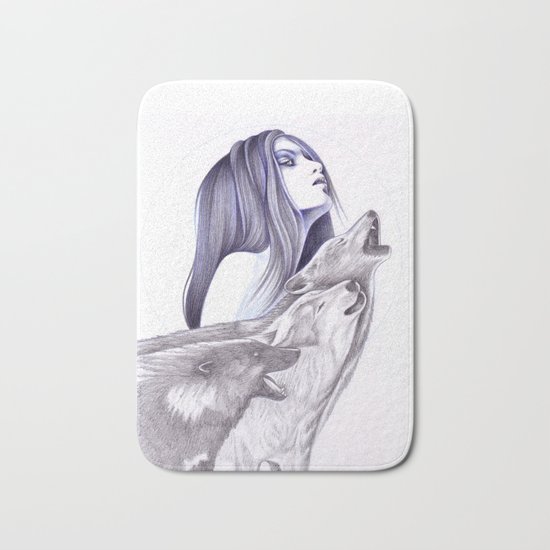Call Of The Wolves Bath Mat