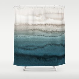 WITHIN THE TIDES - CRASHING WAVES TEAL Shower Curtain