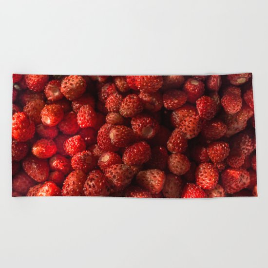 Wild Strawberries Beach Towel