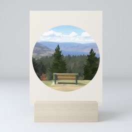 Lake Okanagan, Naramata, British Columbia - Low Poly Digital Art Mini Art Print