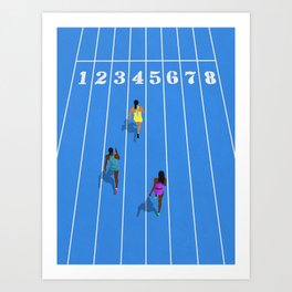 100m Sprint | Athletics Illustration  Art Print