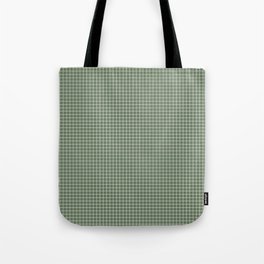 Small Grid Sage Green Tote Bag